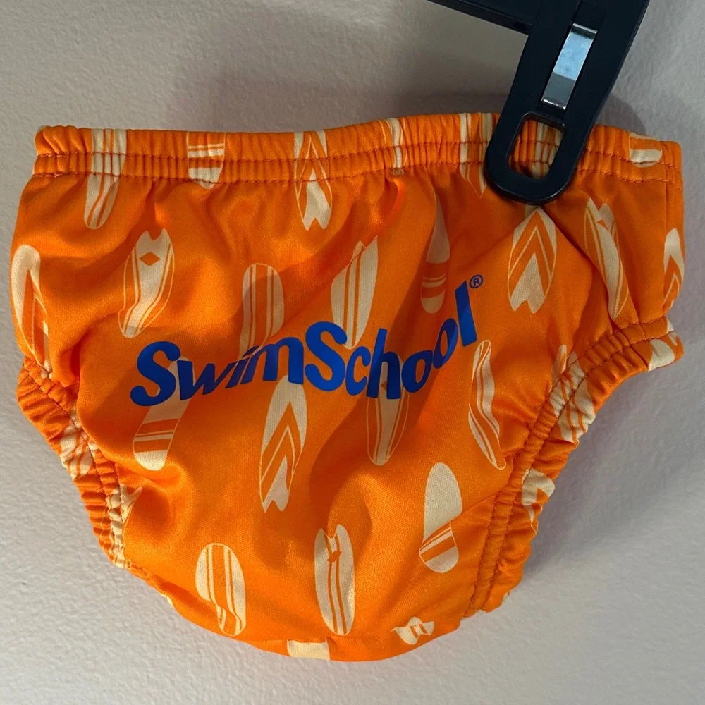 Orange Frog Print Diaper Cover